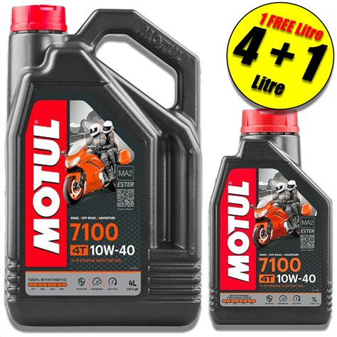 Motul 7100 4t 10w 40 Motorcycle Engine Oil Fully Synthetic 10w40 4l