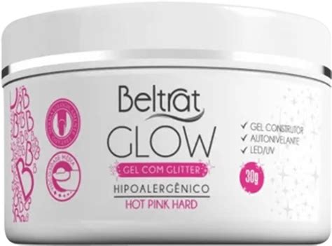 Gel Construtor Para Unhas De Gel Glitter Beltrat Glow Hot Pink Hard