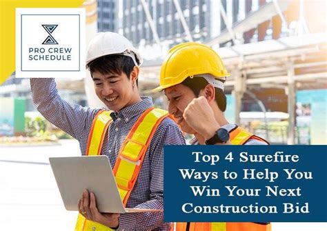 Top 4 Surefire Ways To Help You Win Your Next Construction Bid PRO