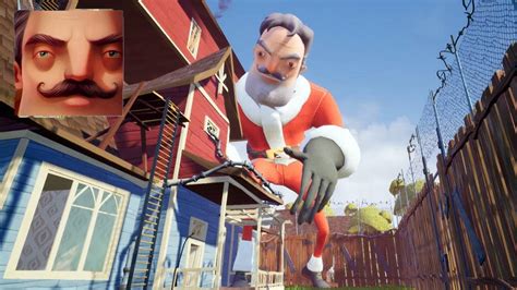 Hello Neighbor New Neighbor Santa Act 2 Trampoline Gameplay