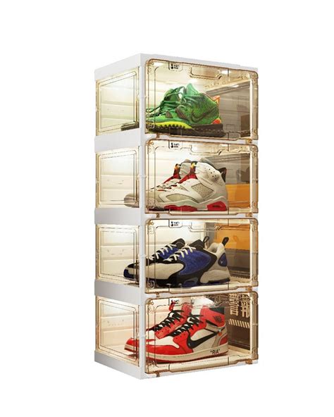 China Antbox Auto Shoe Display Cabinet Degree Transparent Plastic