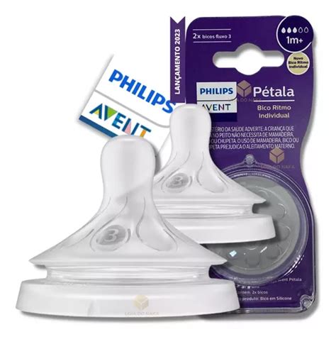 Bico Mamadeira Avent Pétala 3 0 T3 1m 2 Unidades Philips MercadoLivre