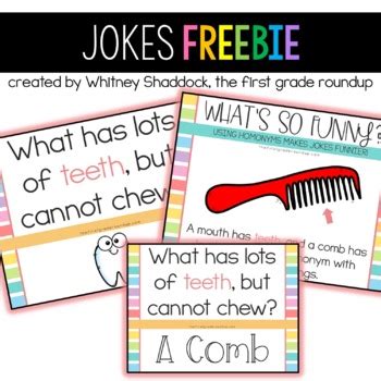 Homonym Jokes Digital Slideshows And Printables Freebie Tpt