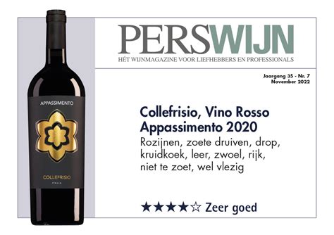 Collefrisio Vino Rosso Appassimento 2021 Wijnhandel Schaapveld B V