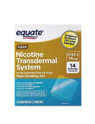 Equate Nicotine Transdermal System Step Clear Patches Mg