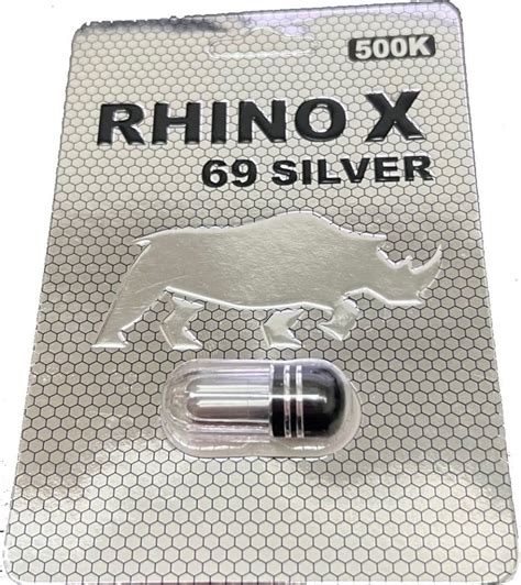 Rhino 69 X Silver Sexual Enhancement Pill Rhino Platinum 7