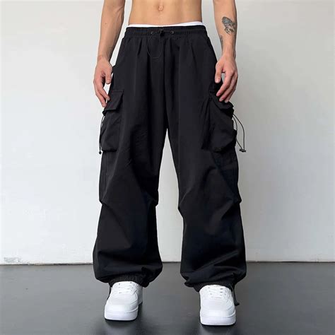 Streetwear Hip Hop Joggers Cargo Pants Men Multi Pocket Elastic Waist