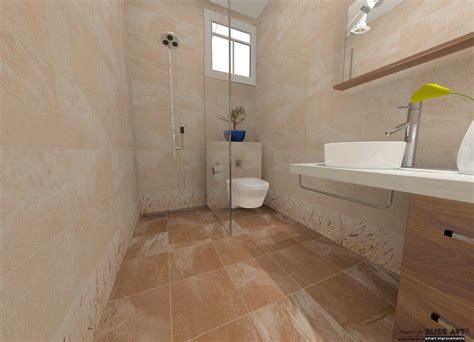 amenajare baie cu faianta icon beige