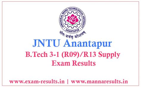 Jntua B Pharmacy And B Tech R R Exam Results Manna Results