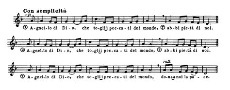 Agnello Di Dio Sheet Music Lyrics Easy Sheet Music