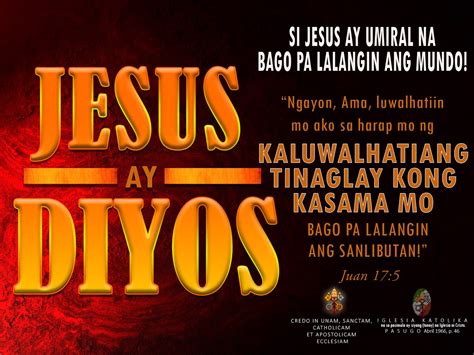 Ang Iglesia Ni Cristo Malinaw Na Sinasabi Ni Cristo Na Siya Ay Diyos Bago Pa Lalangin Ang