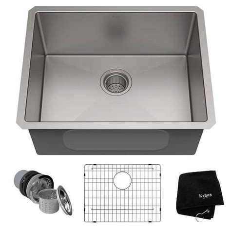 Kraus Standart Pro 23 Inch 16 Gauge Undermount Single Bowl Stainless