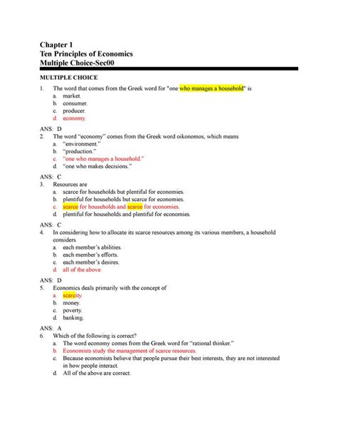 Eco 111 Chapter 1 Final Testbank Chapter 1 Ten Principles Of