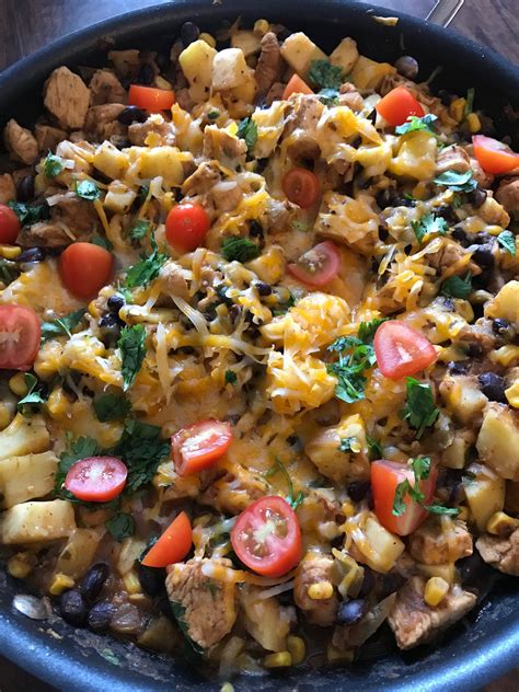 Mexican Chicken Sweet Potato And Black Bean Skillet Wod Fever