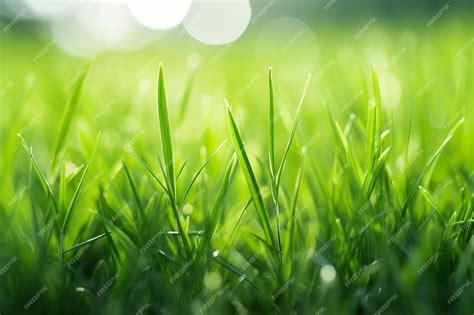 Premium Photo Close Up Of Healthy Green Grass On Playing Field In Very High Resolution