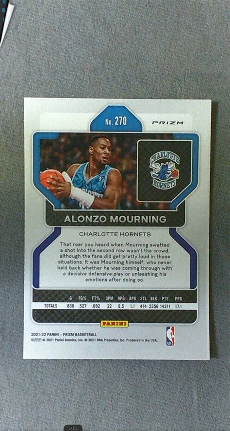 2021 22 Panini Prizm Red Cracked Ice 270 Alonzo Mourning Hornets EBay