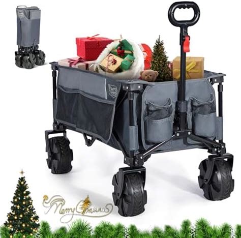 Timber Ridge Folding Festival Trolley Cart Big Wheels Kg Capacity