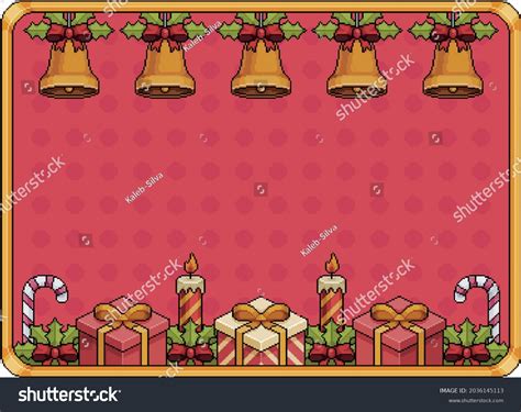 Pixel Art Christmas Background Banner 8bit Stock Vector Royalty Free 2036145113 Shutterstock