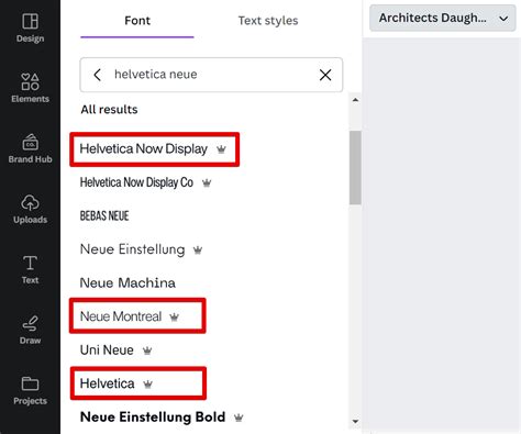 closest font  helvetica neue  canva