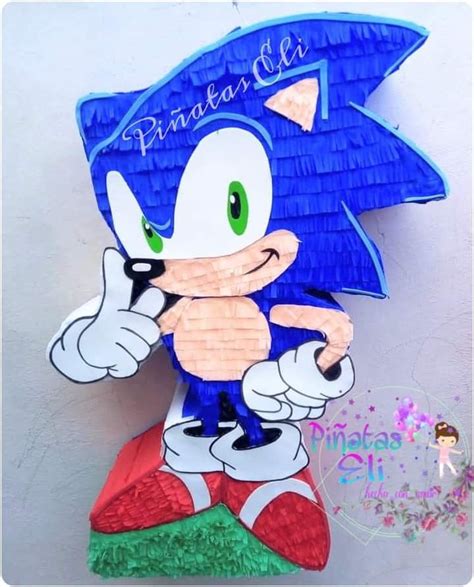 Piñata De Sonic Para Niños Y Niñas Fiesta De Cumpleaños 30x20x4 Etsy Pinata Sonic Pinatas