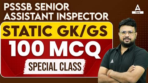 Psssb Senior Assistant Inspector Static Gk Gs By Raj Sir