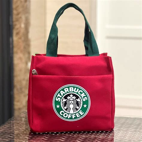 Starbucks Canvas Tote Bag Canvas Lunch Box Bag Bento Bag Insulated