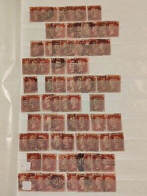 Gb Victorian Sg Sg D Penny Red Line Engraved Plate Qv Postage