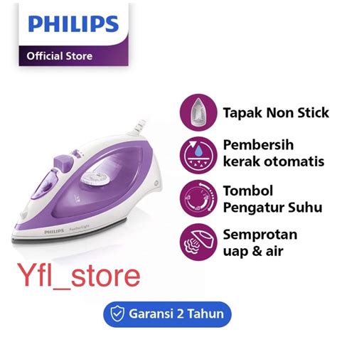 Jual Philips Setrika Uap Gc Ungu Semburan Uap Tapak Non Stick