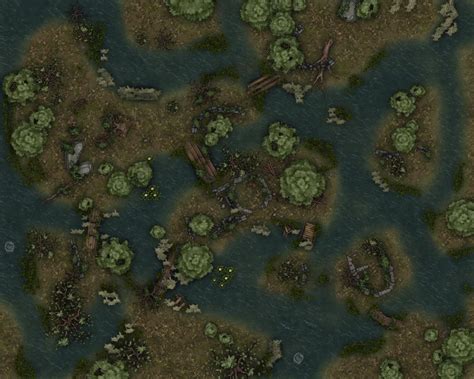 6 Swamp Ruins Encounter Battlemaps Tabletop Rpg Maps Battle Map