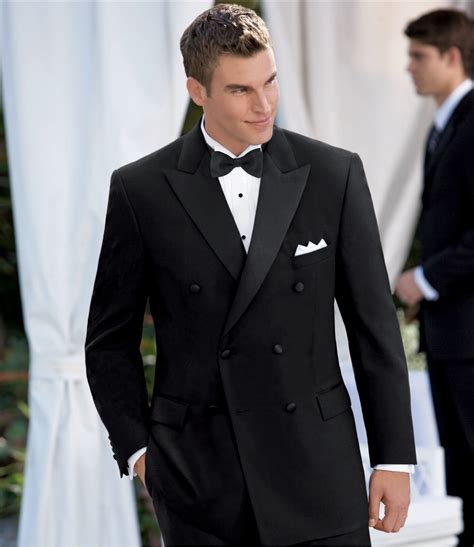 Men S Wedding Fashion Black Double Breasted Tuxedo Jacket Wedding