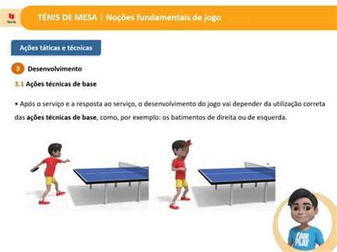 Educação Física TÉNIS DE MESA