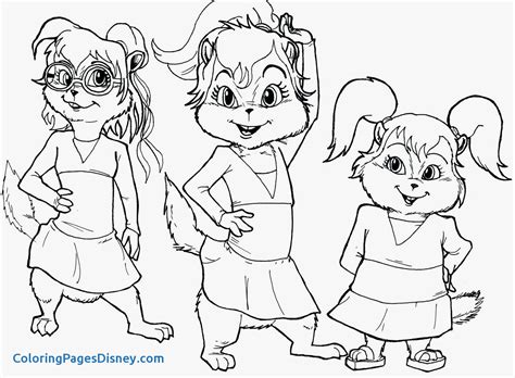 Collection Of Alvin And The Chipmunks Coloring Pages Free Printable