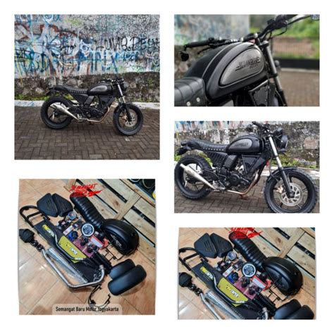 Jual PAKET JAPSTYLE BYSON MEGAPRO MODEL DUCATI SCRAMBLER COSTUM COSTUME