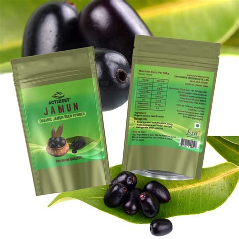 Jamun Seed Powder Actizeet Organic Jamun Seed Powder 100 Grams