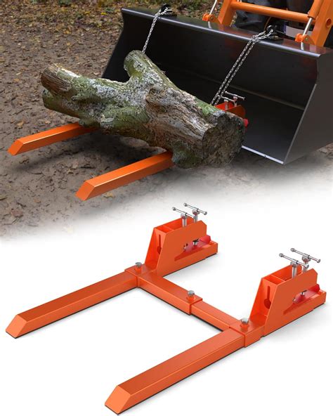 Sulythw Clamp On Pallet Forks With Anti Slip Tongue Orange