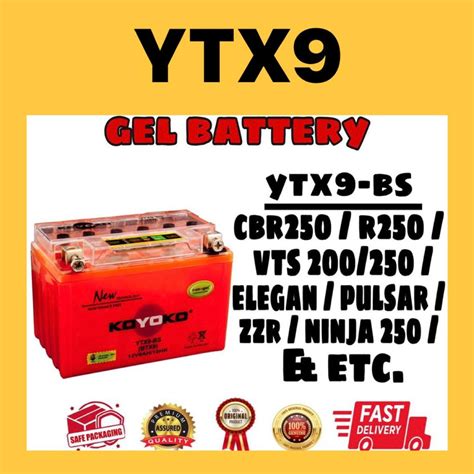 Koyoko Nanogel Battery Ytx Bs Ytx Koyoko G Battery Ytx Bs Sirim