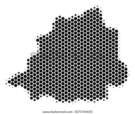 Halftone Hexagonal Vatican Map Vector Geographical Stock Vector