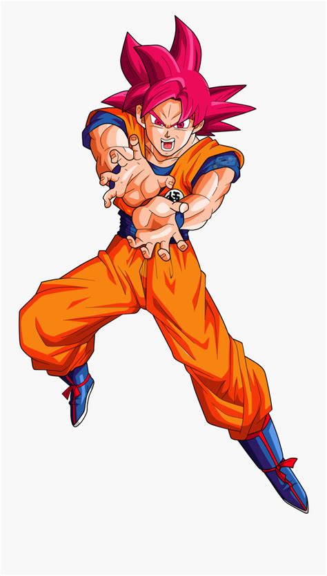 Super Saiyan God Png Goku Ssj God Png Free Transparent Clipart