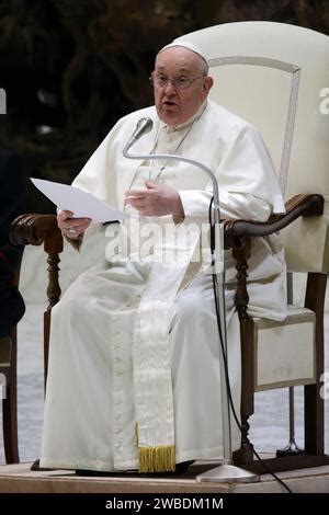 Città del Vaticano Vaticano 10 gennaio 2024 Papa Francesco durante