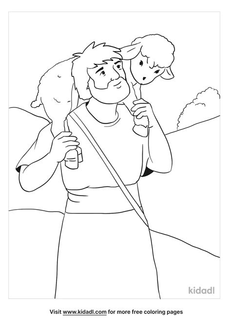 Free Parable Of The Lost Sheep Coloring Page Coloring Page Printables