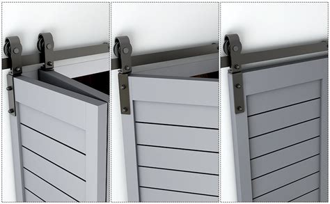 Wolfbird Ft Cm Bi Folding Barn Door Hardware Sliding Track Kit