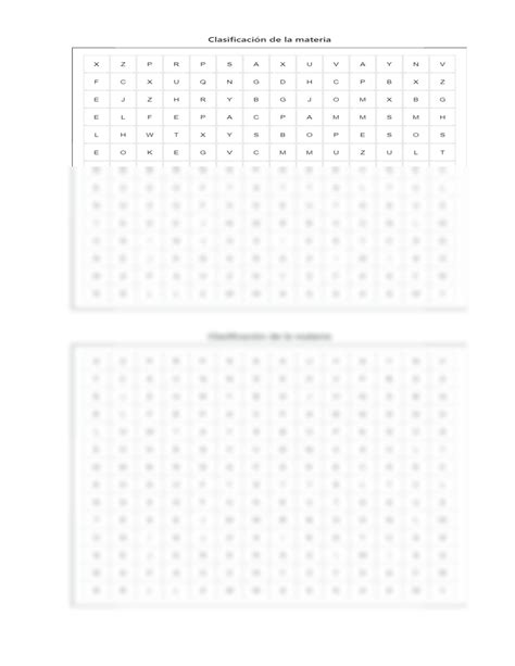 Solution Sopa De Letras Clasificaci N De La Materia Studypool