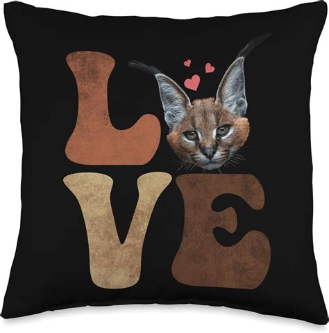 Big Floppa Caracal Cat Meme Love Throw Pillow Home And Kitchen