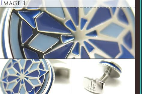 【楽天市場】【期間限定ﾎﾟｲﾝﾄ10倍】tateossian タテオシアン Enamel Lhasa Mandala Palladium And Blue Enamel Cufflinks