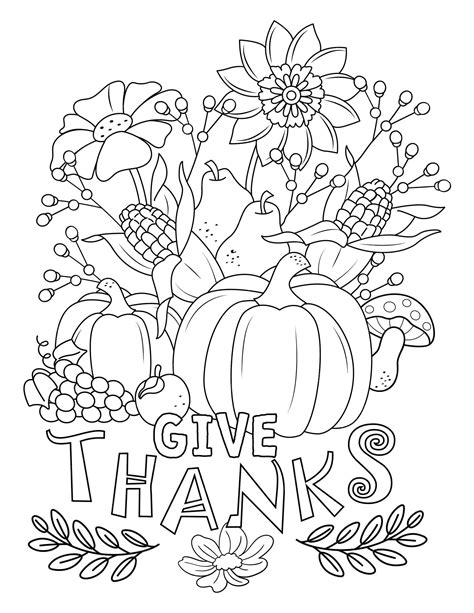 Premium Vector Thanksgiving Coloring Page Thanks Giving Vector Thanks Giving Food