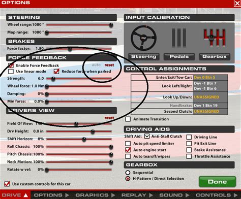 Recommended Settings for Logitech Wheel and Pedals. : iRacing