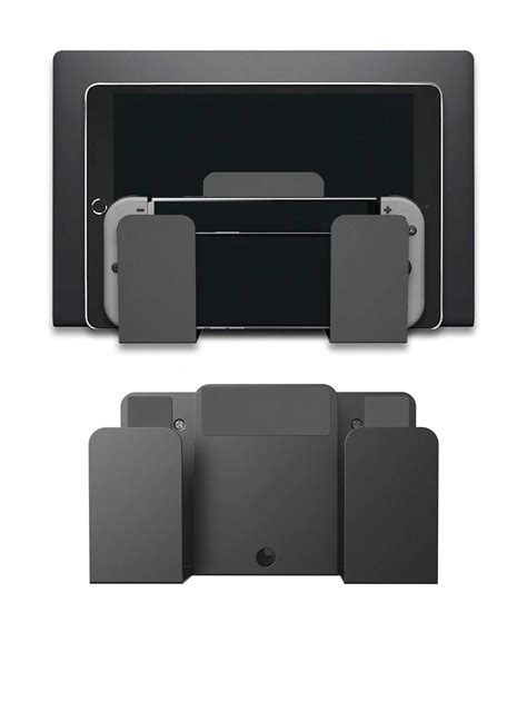 set black universal metal laptop wall mount bracket  double tray