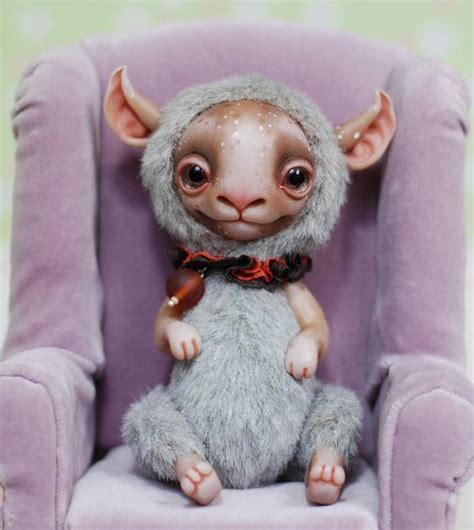 Plum Art Doll By Bake Neko Art Doll Sculpture Figurine Monster Super