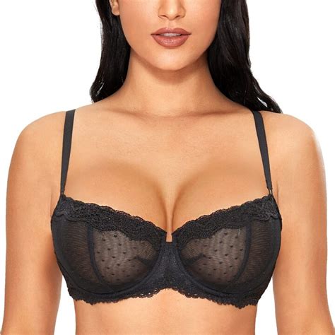 Dobreva Women S Sexy Lace Unlined Underwire Balconette See Through