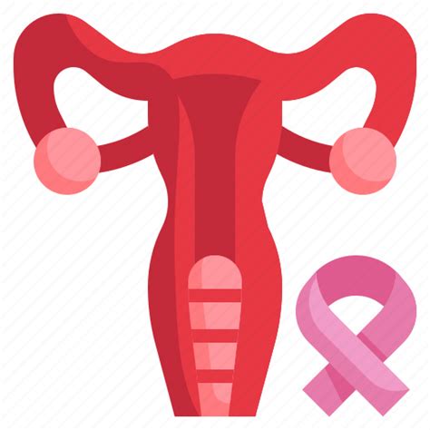 Cervix Ovarian Cancer Ovaries Ovary Uterus Flat Icon Download